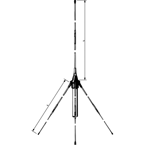 3/4 wavelenght vertical ground plane antenna