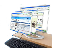Multip Monitor with web pages on them