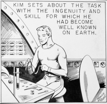 Kim Sets about the task with the ingenuity and skill for which he had become well known on Earth.