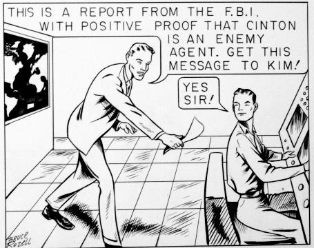 This is a report from the F.B.I. with positive proof that Cinton is an enemy agent.  Get this message to Kim!   Yes Sir!