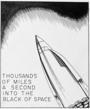 Thousands of miles a second intot he black of space...